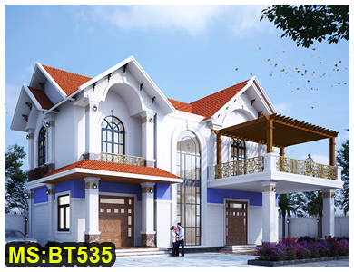 Mẫu thiết kế biệt thự 2 tầng mái thái đẹp tại Biên Hòa, Đồng Nai