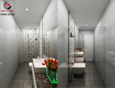 Thiết kế nội thất phòng tắm của mẫu biệt thự đẹp